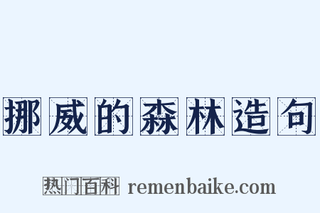 挪威的森林造句是什么意思的图片